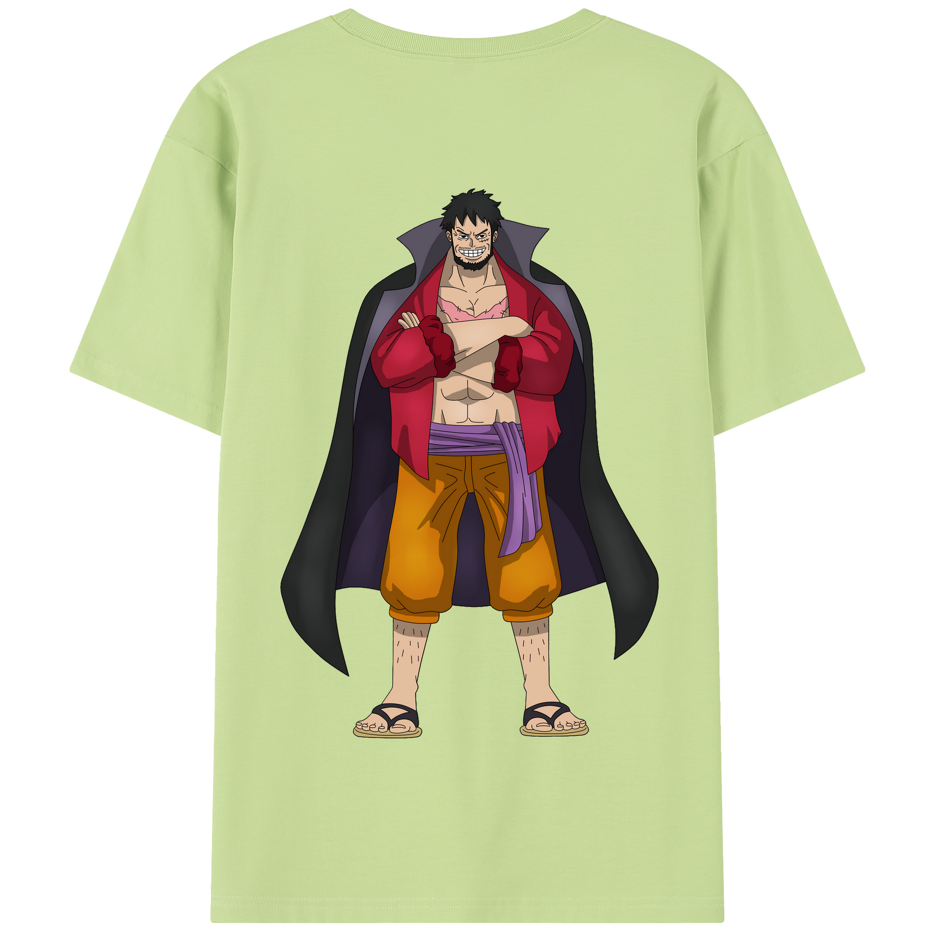 ワンピース モンキー・D・ルフィ ONE PIECE Monkey D. Luffy 綿100％半袖Tシャツ（背面プリント）